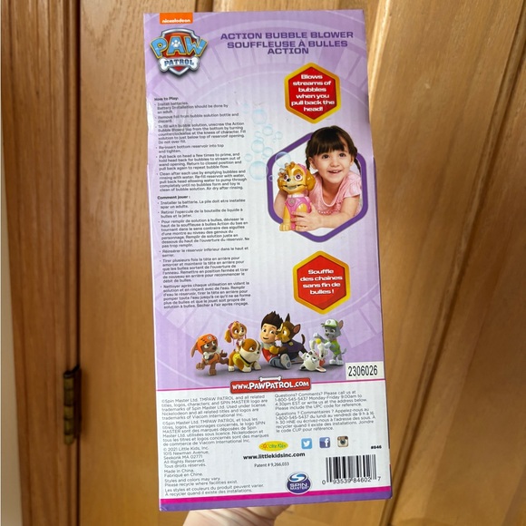 NWT🤍Nickelodeon Paw Patrol Skye Pink Bubble Blower🤍 - Picture 2 of 3